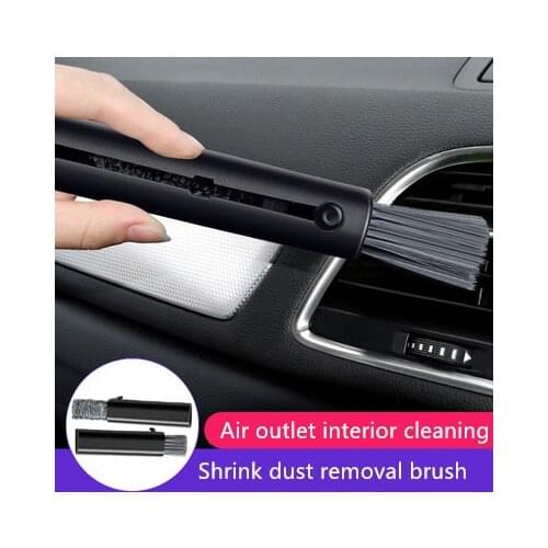 1PC Car Conditioning Air Outlet Brush Double-headed Home Car Dual-use Auto Interior Cleaner Keyboard Brush Car-styling Tools