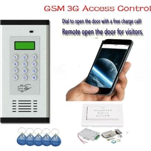SmartYIBA 3G Access Control System Phone Remote Audio Intercom RFID Card Reader Keyboad For Electronic Door Gate CCTV Camera