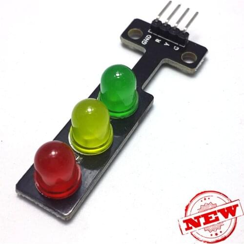 LED traffic light module, DIY traffic light lighting module digital output powered by 5V experiment for PLC single chip etc