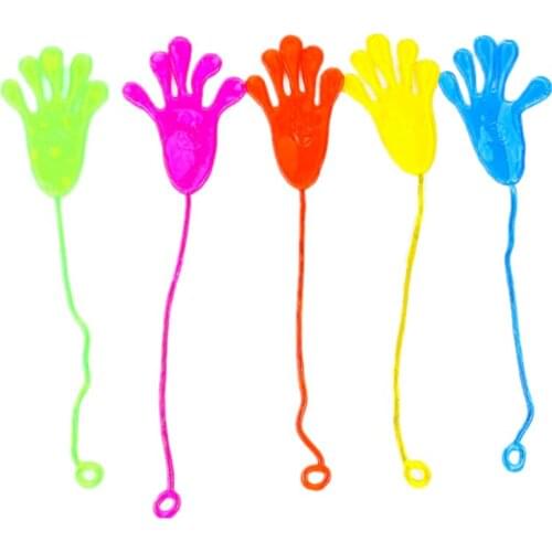 5Pcs/set Kids Party Supply Favour Mini Sticky Jelly Stick Slap Squishy Hands Toy Funny Jokes Toy