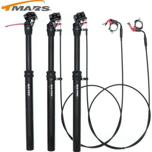 Tmars Dropper Seatpost Adjustable Height 27.2 mm Remote Control Mechanical Seat Post Bike MTB 28.6 30.1 30.4 30.9 31.6 110mm