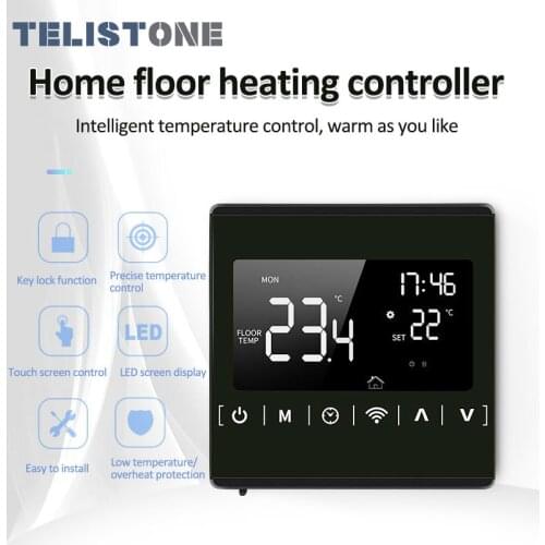 Tuya WiFi Smart Thermostat For Electric Floor Heating Water/Gas Boiler Temperature Remote Controller LCD Display Touch Screen