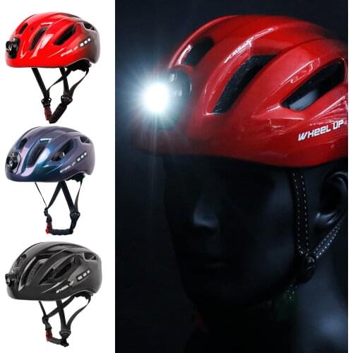Cycling Helmet w/ LED Light Mountain Road MTB Bicycle Headgear Guard Hat
