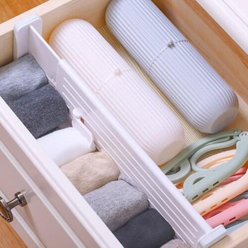 Retractable Drawer Storage Divider Separation Tools Multifunctional Household Plastic Wardrobe Partition Baffle Organizer Tool