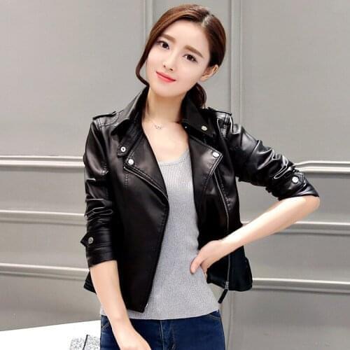 KMETRAM Leather Jacket Woman Spring 2020 Korean Trench Coat Women Streetwear PU Leather Bomber Jackets Chaqueta Mujer MY2636