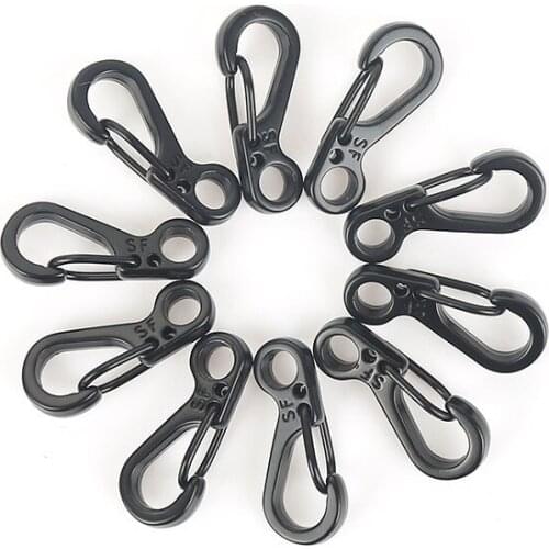 10pcs Mini Outdoor Carabiner Keychain Key Ring Clips Snap Hook Carabiner Hanging Buckles Keychains Camping Kit