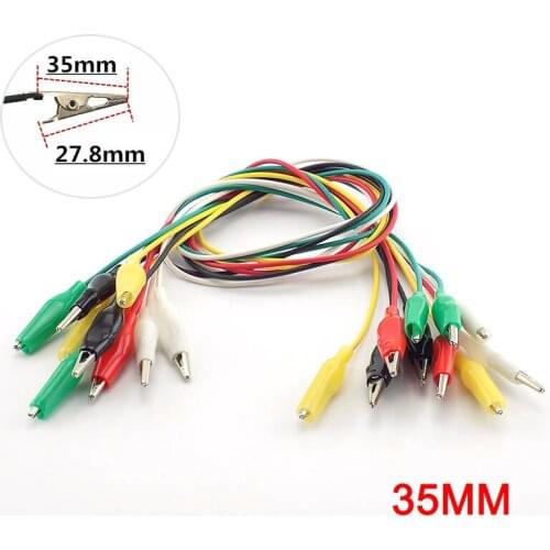 1/5/10 Pcs Alligator Clips Wire Double-ended Crocodile Clips Test Jumper Alligator Clips Roach Alligator Leads Electrical DIY
