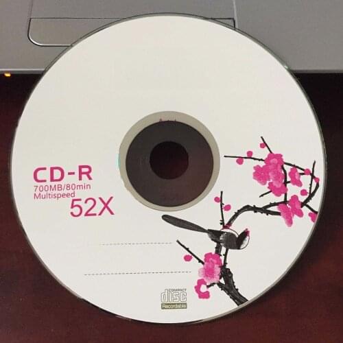 50 discs Grade A x52 700MB Blank Tree Bird Printed CD-R Discs