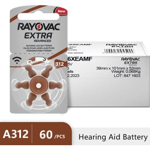 Hearing Aids Battery A312 312A ZA312 312 PR41 RAYOVAC EXTRA Zinc Air 312/A312 Dropshipping Mini Batteries For Sound Amplifier