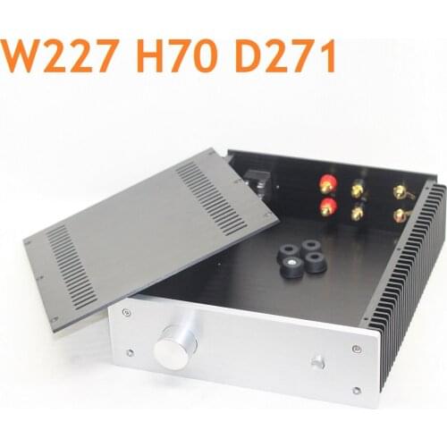 Aluminun Hi-Fi Audio Case DIY Power Amplifier Housing RAC Balanced Decoding Enclosure Preamplifier Radiator Box W226.5 H70