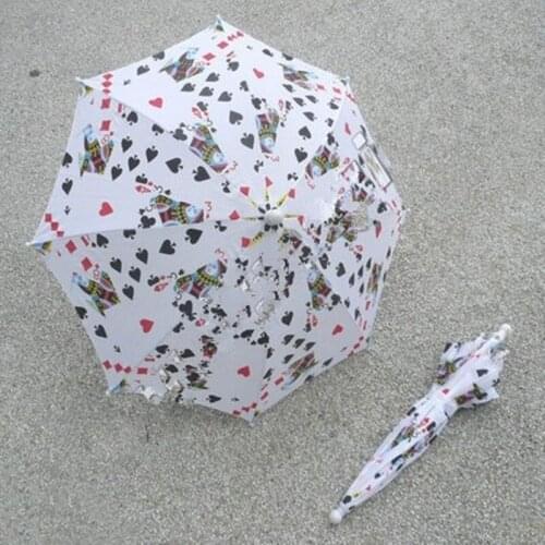 Free Shipping Card Pattern Parasol Production - Magic Trick,Stage Magic,Props,Magic Accessories,Magia Toys,Joke,Classic Magie