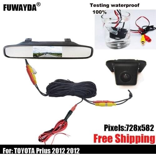 Free shipping !!! SONY CCD Chip Car Auto Rear View Reverse Backup CAMERA Mirror Image for TOYOTA Prius 2012 12 With Guide Line