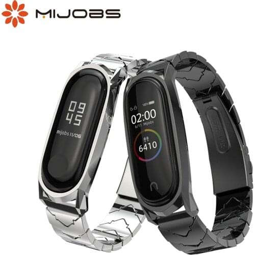 Bracelet For Xiaomi Mi Band 5 6 Strap NFc Global Mi Band 4 Correa Metal Stainless Steel Mi Band 3 4 Strap in Smart Wristband