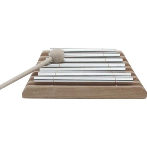 Energy Chime 7-Tone Tabletop Chimes Kids Metal Xylophone Educational Chime Percussion Instrument With Mallet For Classroom Use