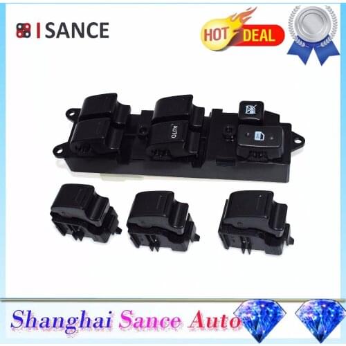 ISANCE Master Main Right Hand Drive Power Window Switch & Single Set 84820-35020 84810-32070 For Toyota Land Cruiser 80 Series