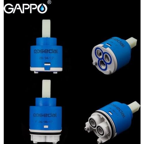 GAPPO Faucet Cartridges 35mm 40mm Ceramic Faucet Cartridge Mixer Low Torque Faucet Accessories Spindle Free Rotation Flat Base