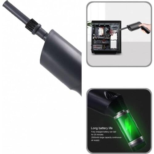 Compact Useful Cordless Dust Blower with Lighting ABS Air Duster Long Battery Life for Laptop