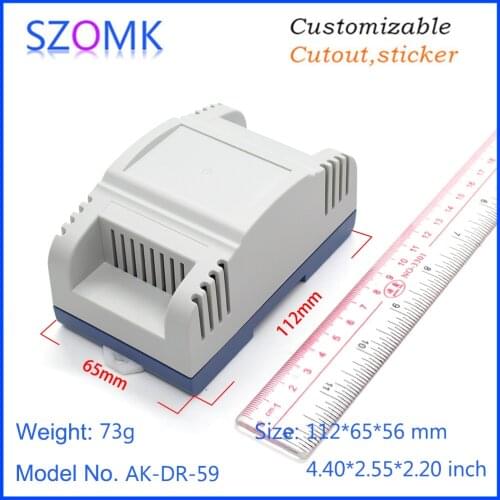 1 piece 112*65*56mm new design plastic enclosure smart home electrical din rail instrument box energy meter plastic control box