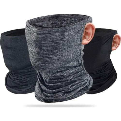 Outdoor Summer Sun-proof Camping & Hiking Scarves Ice Silk Protection Face Mask Motorcycle Earmuffs Headband Half Face Scarf