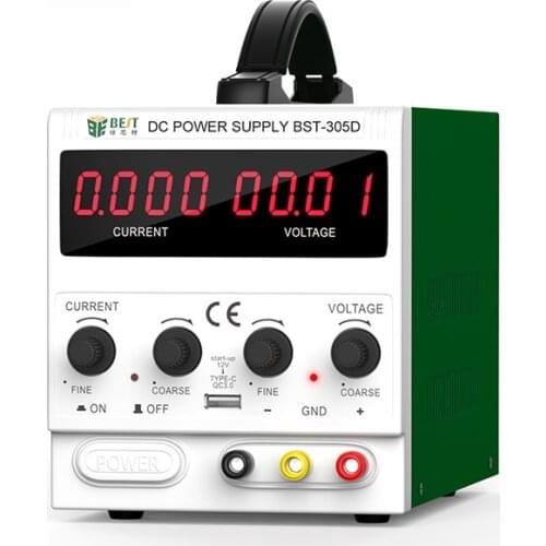 BEST 305D 30V 5A DC Power Supply High Precision Digital Display Switching Laboratory Power Supply Phone Repair Voltage Regulator