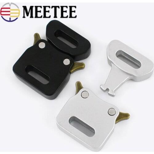 Meetee 2/5pcs ID13mm Metal Spring Buckle Quick Release Buckles Bag Strap Hook Webbing Clasp DIY Clothes Clip Hooks Accessories