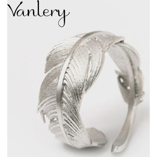 Charming Original Design Bohemian Feather Rings For Women Fashion Open Finger Rings Female Boho Jewelry 2021