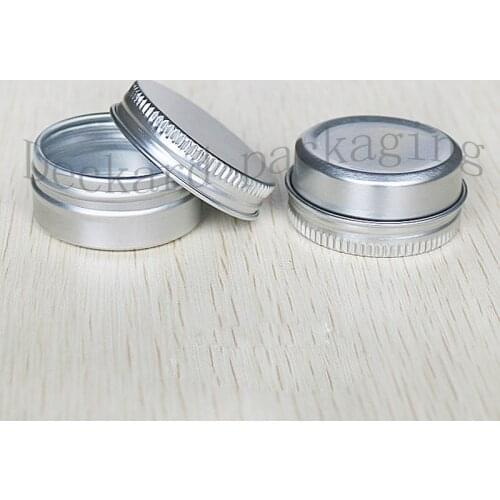 50pc 10g Empty Aluminum Jars Refillable Cosmetic Bottle Ointment Cream Sample Packaging Containers Screw Cap Cosmetics container