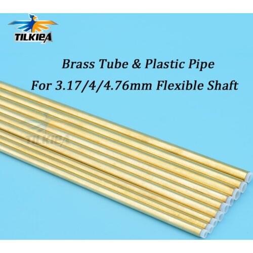 RC 3.17/4/4.76mm Boat Brass Tube Shaft Sleeve+Plastic Pipe For 3.17/4/4.76mm 3/16'' Flexible Shaft Flex Cable Alxe