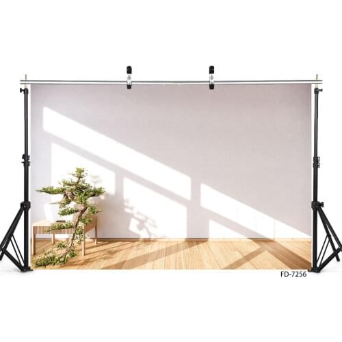 Wooden Floor Interior Photographic Backgrounds Custom Vinyl Photophone Backdrops Photo Studio for Children Portrait Photoshoot