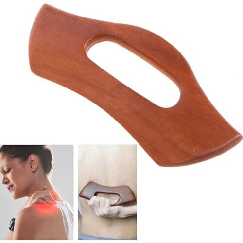 1PCS Carbonized Wooden Guasha Massage Scraper Pressure Therapy Acupoint Massager Facial Body Health Care Handle Massage Tool