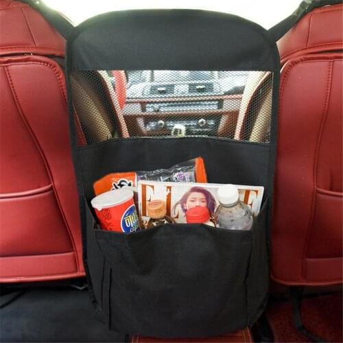 Car Styling Storage Bag Pet Barrier 2 in 1 Car Organizer Isolation Net Auto Snack Beverage Storage Hanging Bag Car Accessories
