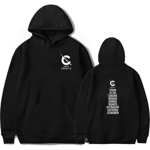 CRAVITY Kpop Hoodie New Fashion Hip Hop Style Men Women Long Sleeve Pocket Harajuku Hoodies Sweatshirt Pullover Black White Tops