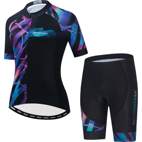 Weimostar Black Cycling Jersey Set Women Pro Cycling Clothing Suit Quick Dry Bicycle Clothing Team Bike Clothes Maillot Ciclismo