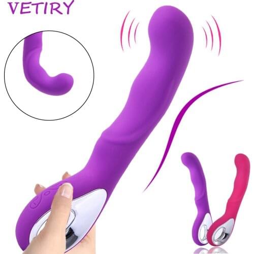 VETIRY Dildo Vibrator 10 Speeds AV Wand G-spot Massage Erotic Toys Clitoris Vagina Stimulation Sex Toy for Women USB Recharge