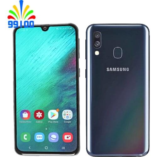 Refurbished Unlocked Cell Phone Samsung Galaxy A40 A405F Dual Sim 5.9inch Full Screen 4GB+64GB Octa Core