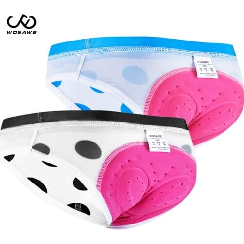 WOSAWE Women Bike Cycling Riding Triangle Shorts with pad ciclismo Bicycle Underwear shorts 3D Paddeds MTB Bike Underpants
