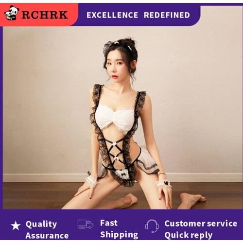 Japanese Maid Cosplay Sexy Costumes Perspective Lingerie Underwear Servant Classical Erotic Lace Outfit Sexy Dress For Women New