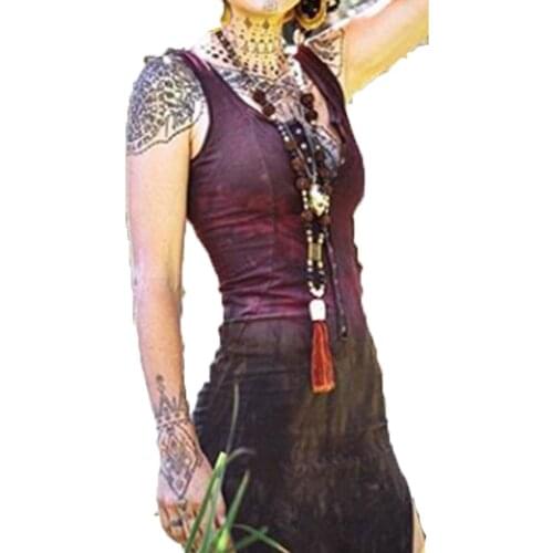 2021 Fashion New Vintage Women Dress Gothic Medieval Cosplay V-neck Costumes Halloween Renaissance Victoria Middle Ages Clothing