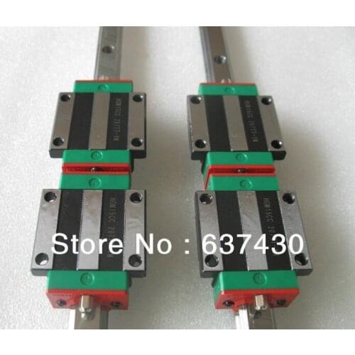 1pcs Hiwin Linear rail HGR30 L1000mm + 2pcs HGW30CA Linear flanged block bearings