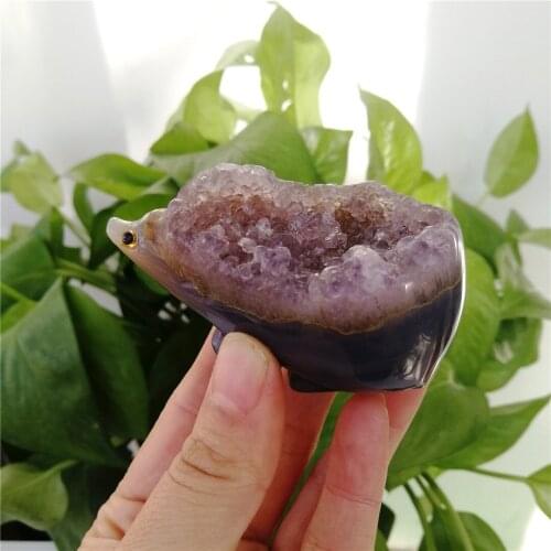1pcs Natural Crystal Stone Agate Hand Carved Hedgehog Healing Reiki Quartz Mineral Gemstones Geode Cluster Drop Shipping