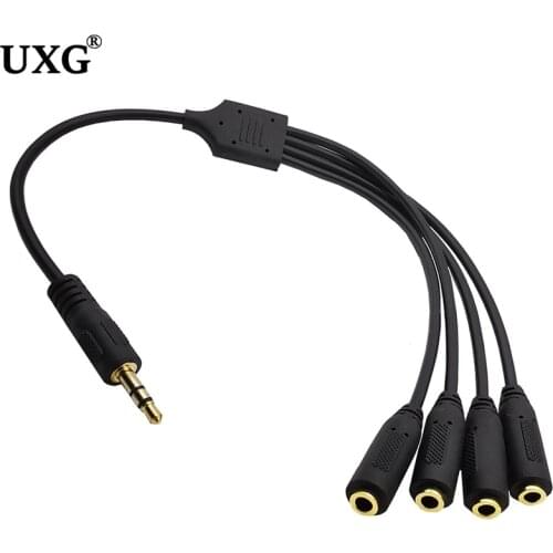 3.5mm 3 Way Port Aux Multi Headphone Earphone Audio Splitter Adapter 3.5mm Jack HUB Spliter Cable Extender 1 Male to 3 Female 3