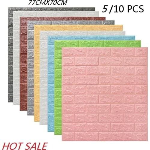 3D Brick Pattern Wall Stickers Renovation Thickened Anti-collision Kids Kitchen Bathroom Decoration Self Adhesive Wallpaper