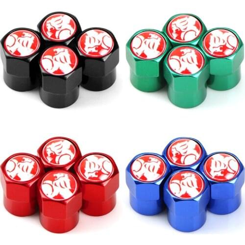 4PCS automobile aluminum alloy waterproof tire hood valve stem cover Color emblem logo For Holden Barina H SV