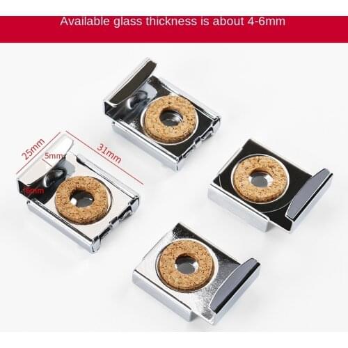 4PCS/Set Glass Fixing Clip Adjustable Mirror Bracket Hanging Holder Mirror Glass Mirror Fixing Accessories Hardware Tool