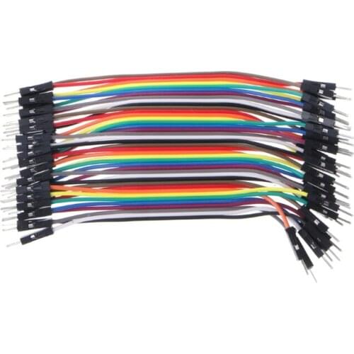 40Pcs Cables M-F/M-M/F-F Jumper Breadboard Wire Colorful GPIO Ribbon for DIY Kit