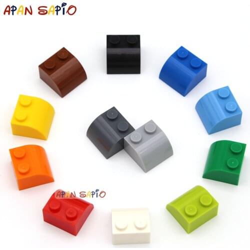 400pcs DIY Building Blocks Thick Figures Bricks Arc 2x2 12Color Educational Creative Size Compatible With Toys for Children