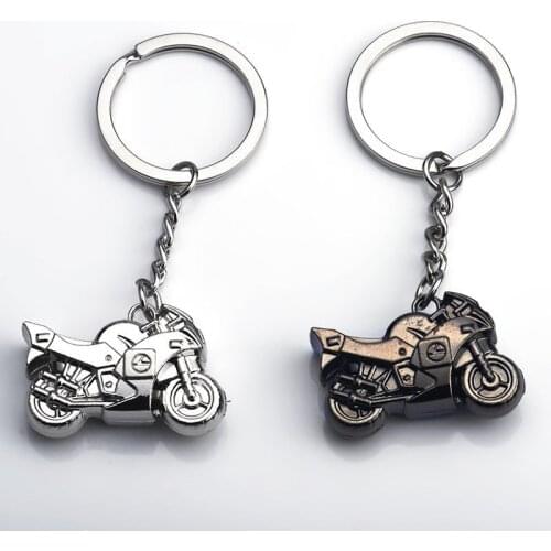 1PC Punk Cool Motorcycle Metal Pendant Alloy Keychain For Men Fashion Bronze Mini Motor Bike Car Key Ring Men Gifts Jewelry