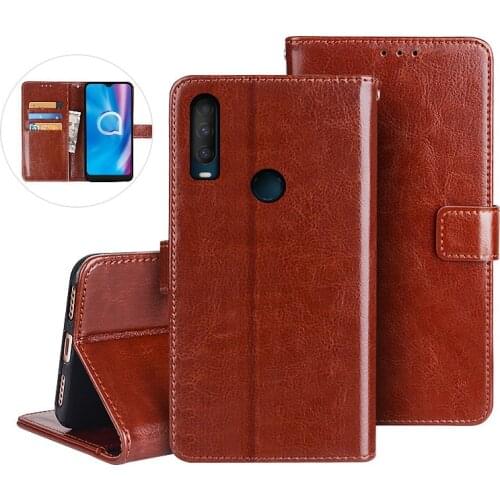 For Alcatel 3L 2020 6.22" Leather Case On For Coque Alcatel 3L 2020 5029Y Premium Magnetic Flip Wallet Cover Phone Cases Fundas