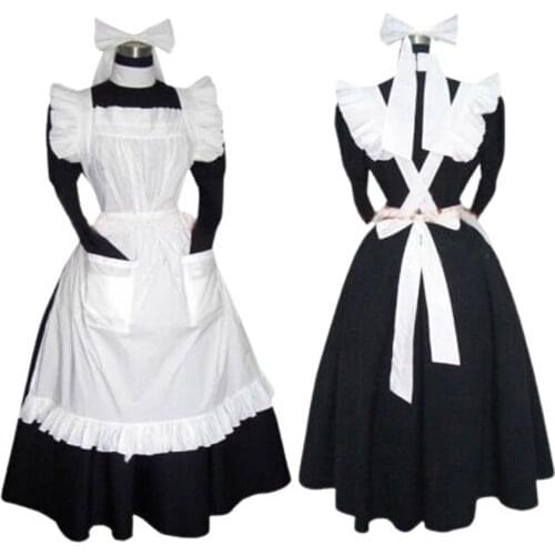 Sissy Maid Dress Lockable Cosplay Costume Costumes Gothic Lolita Cosplay Custom made Free Shipping
