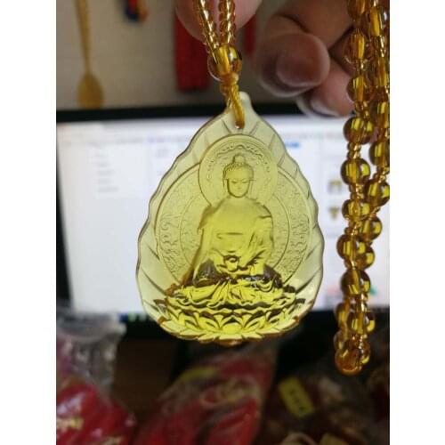 HOT SALE 2PCS Greco-Buddhist pocket travel Buddhist Auspicious Sakyamuni RU LAI Buddha Crystal Pendant Buddhist Amulet